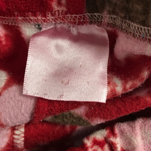 LA SENZA Girl Pajama Bottoms Owl Heart Red Pink White Brown - Picture 9 of 10